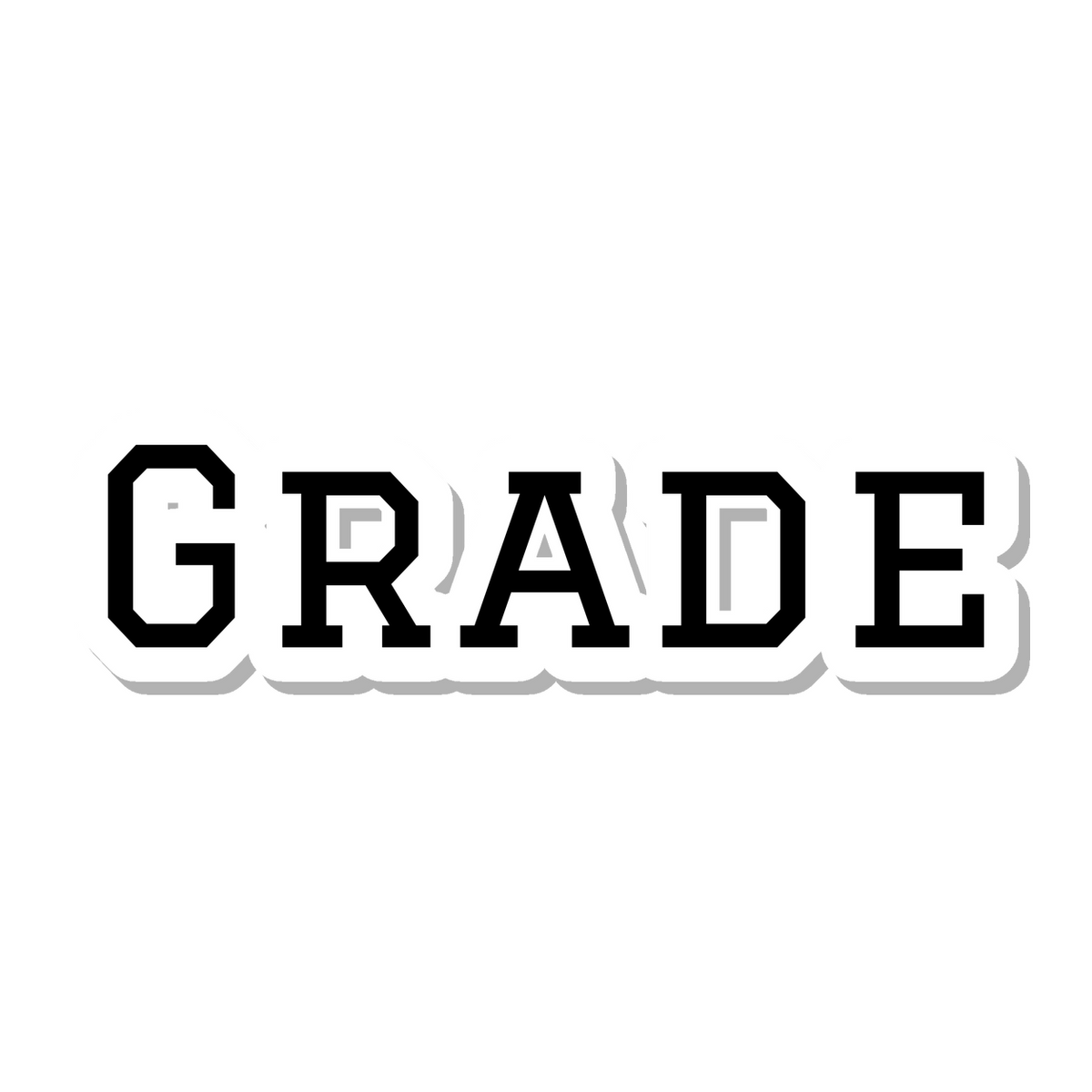 Grade die-cut sticker