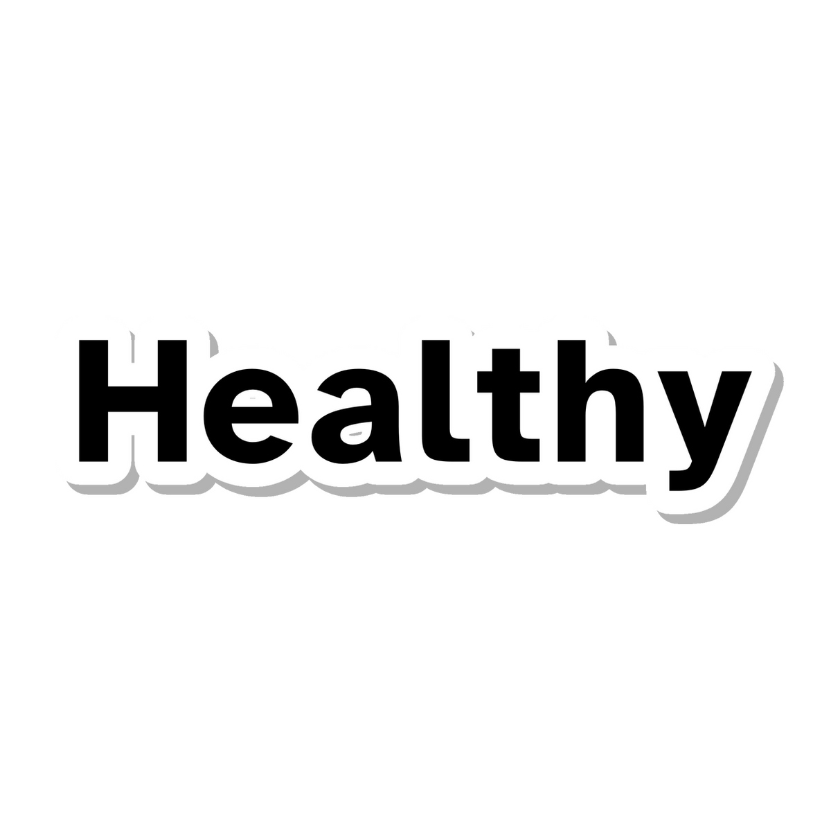 Healthy die-cut sticker