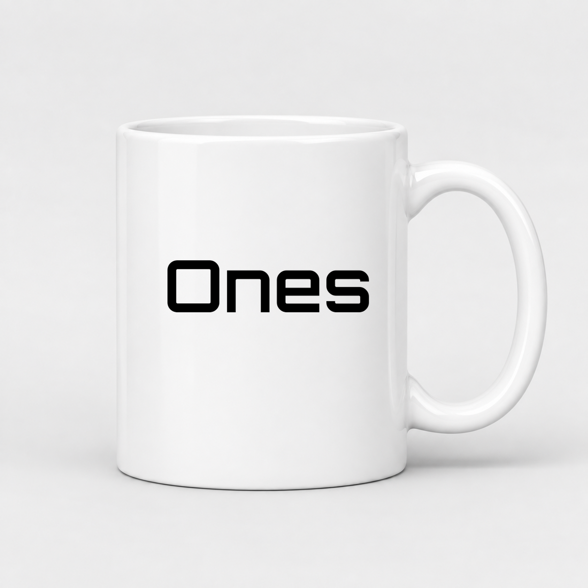 Ones Mug in white