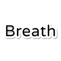 Breath die-cut sticker