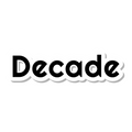 Decade die-cut sticker