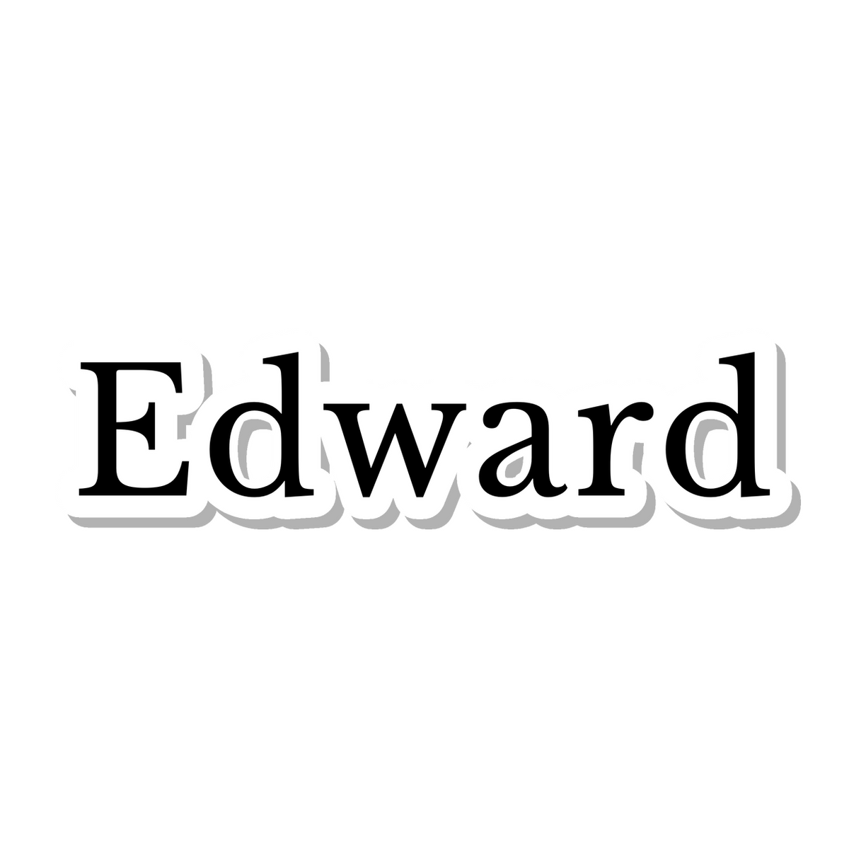 Edward die-cut sticker