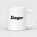 Singer Mug in white