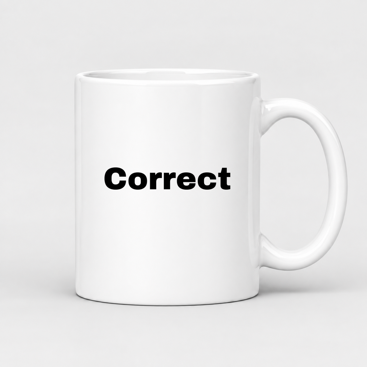 Correct Mug in white