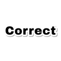 Correct die-cut sticker