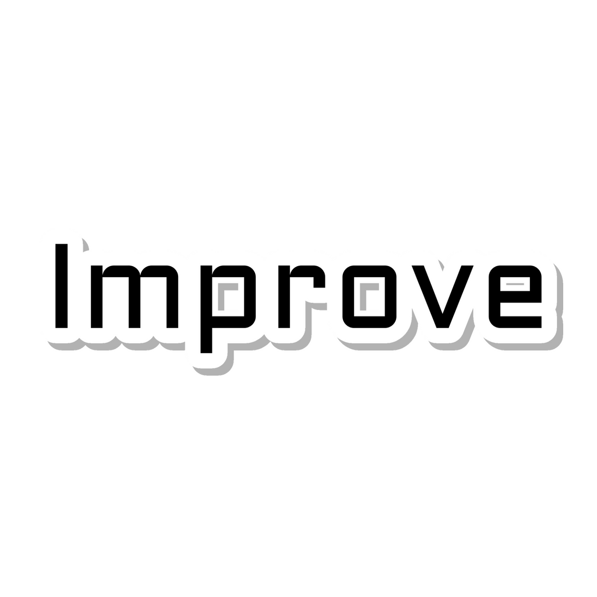Improve die-cut sticker