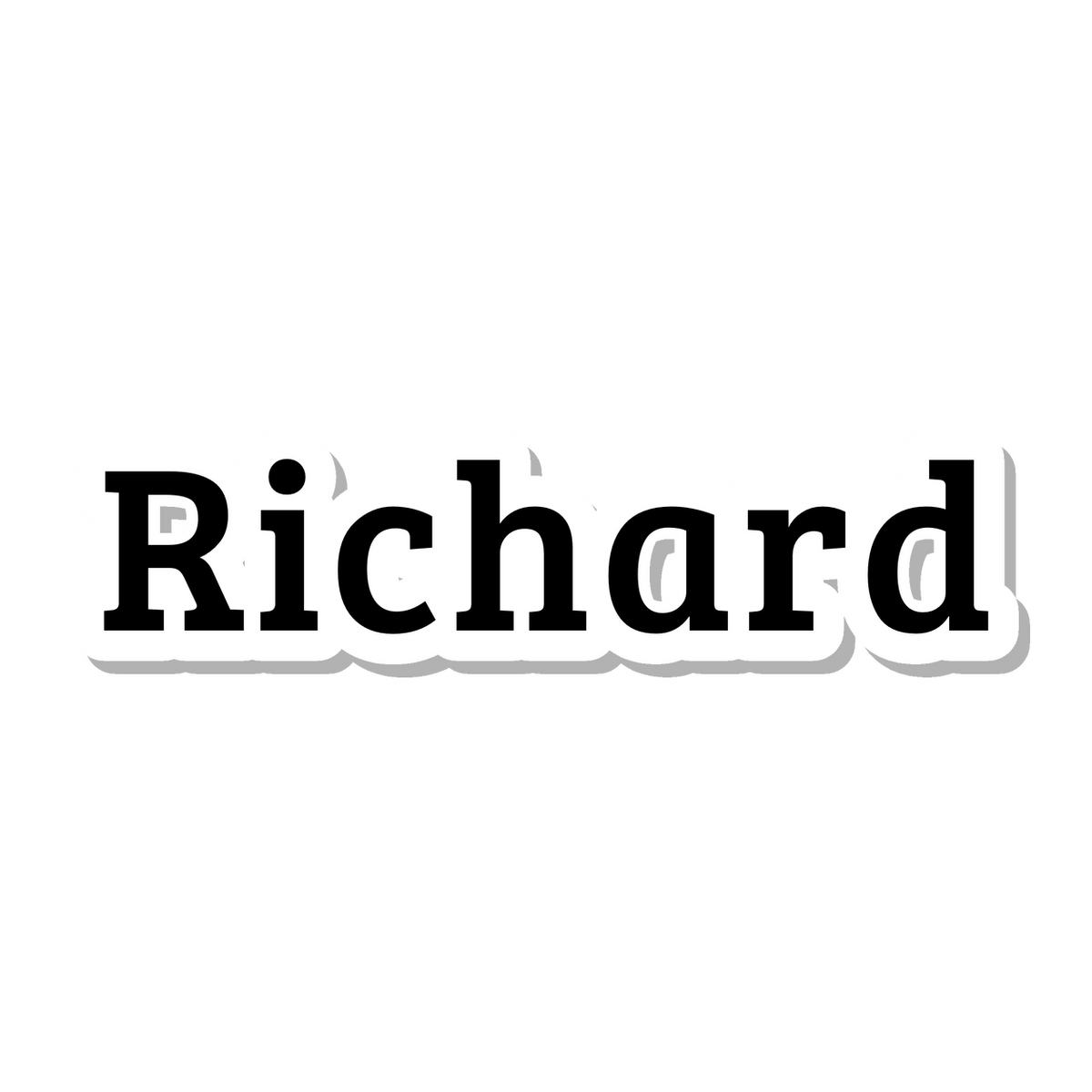 Richard die-cut sticker