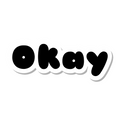 Okay die-cut sticker