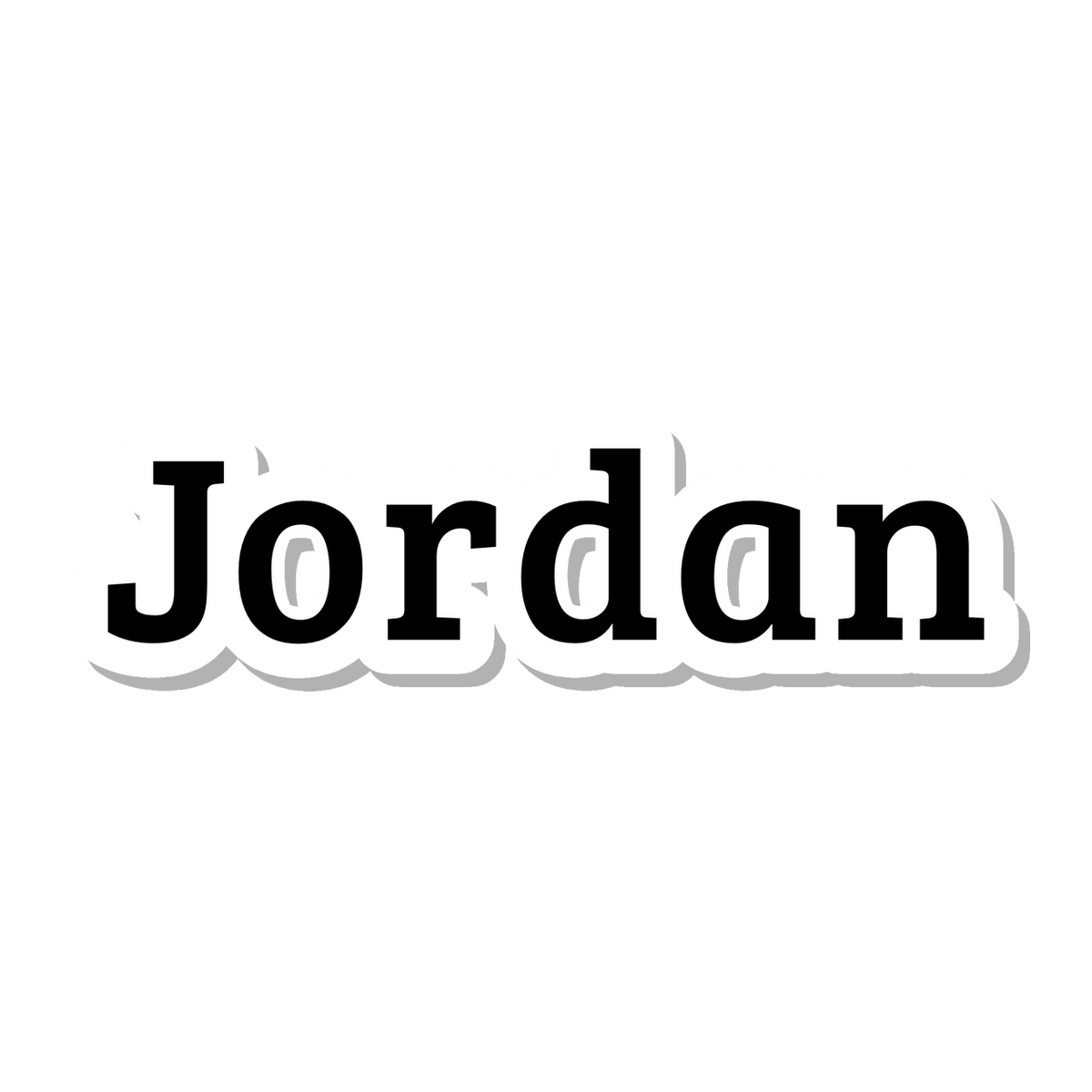 Jordan die-cut sticker