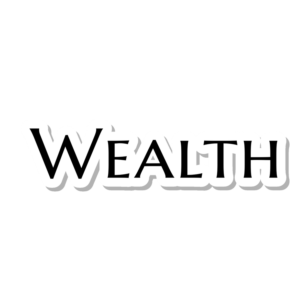 Wealth die-cut sticker