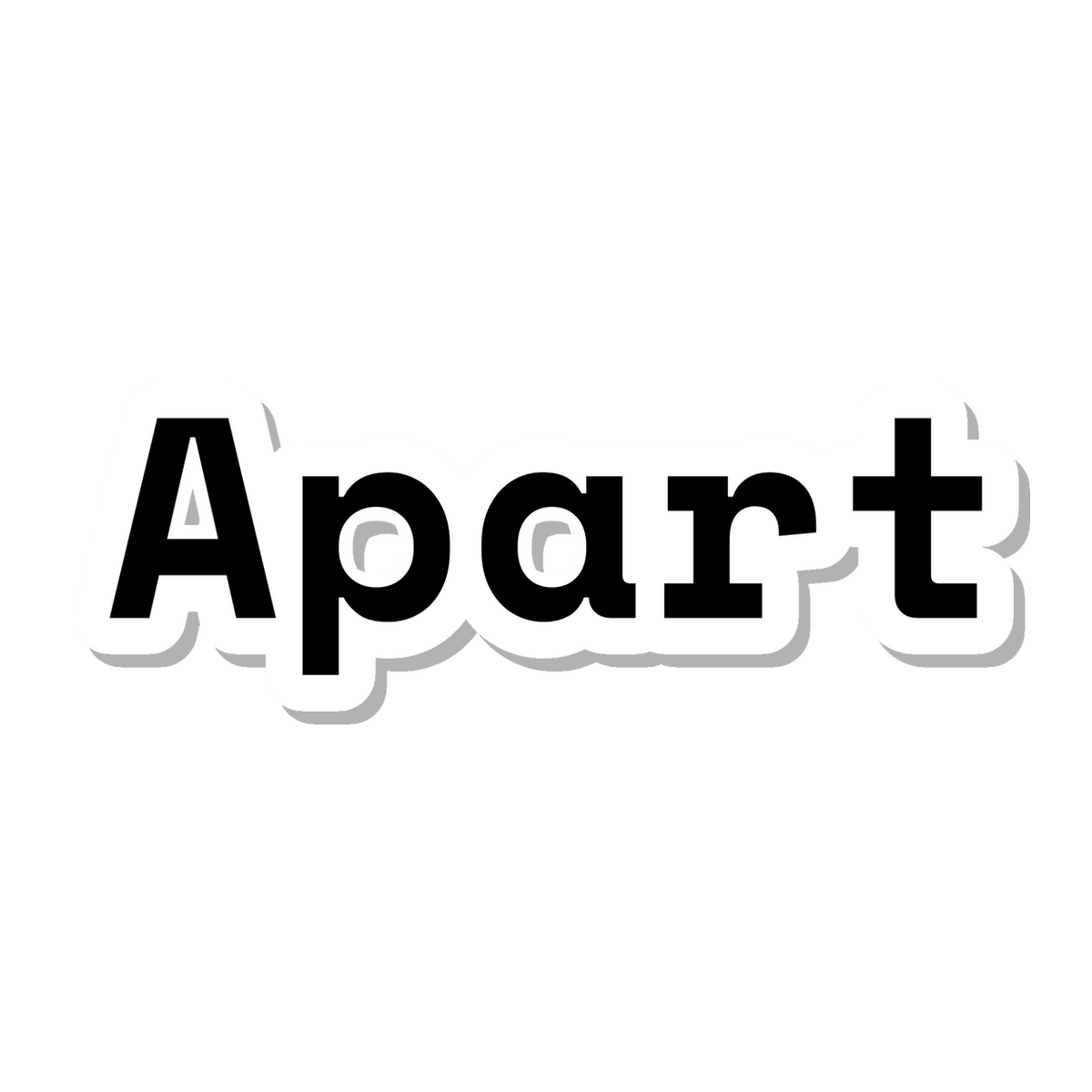Apart die-cut sticker