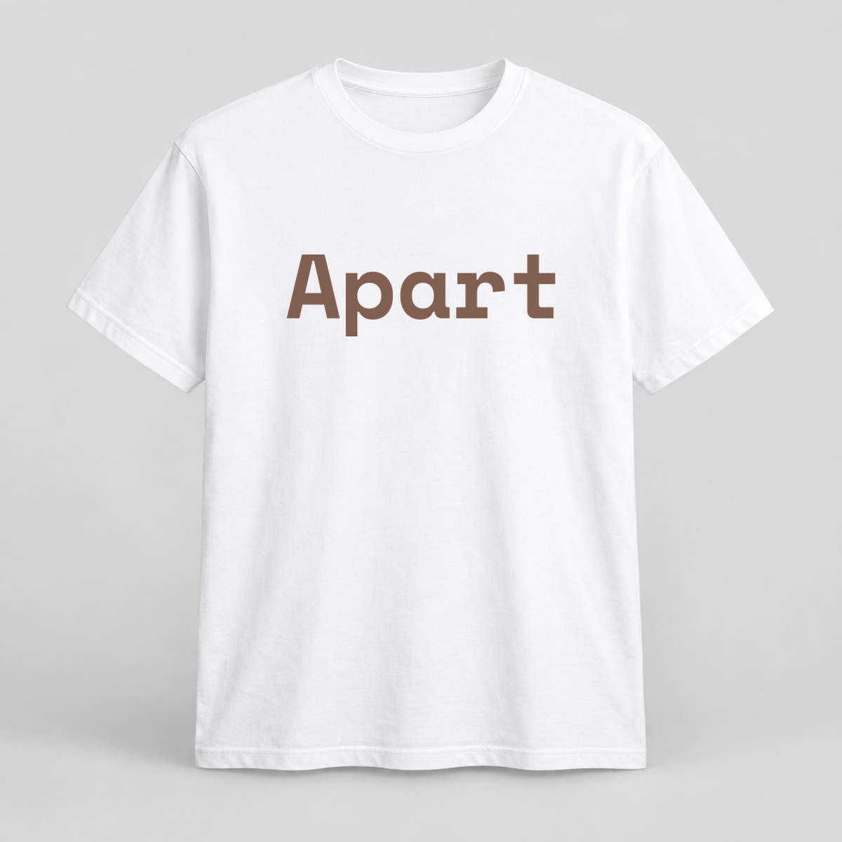 Apart T-Shirt in white with brown text