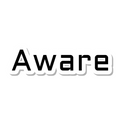 Aware die-cut sticker