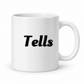 Tells Mug in white
