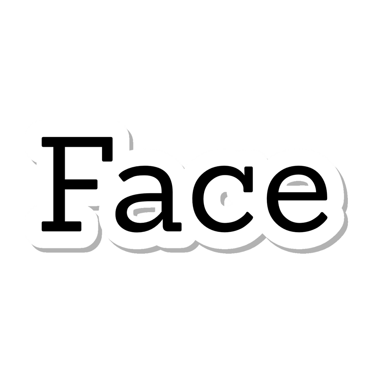 Face die-cut sticker