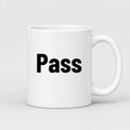 Pass Mug in white