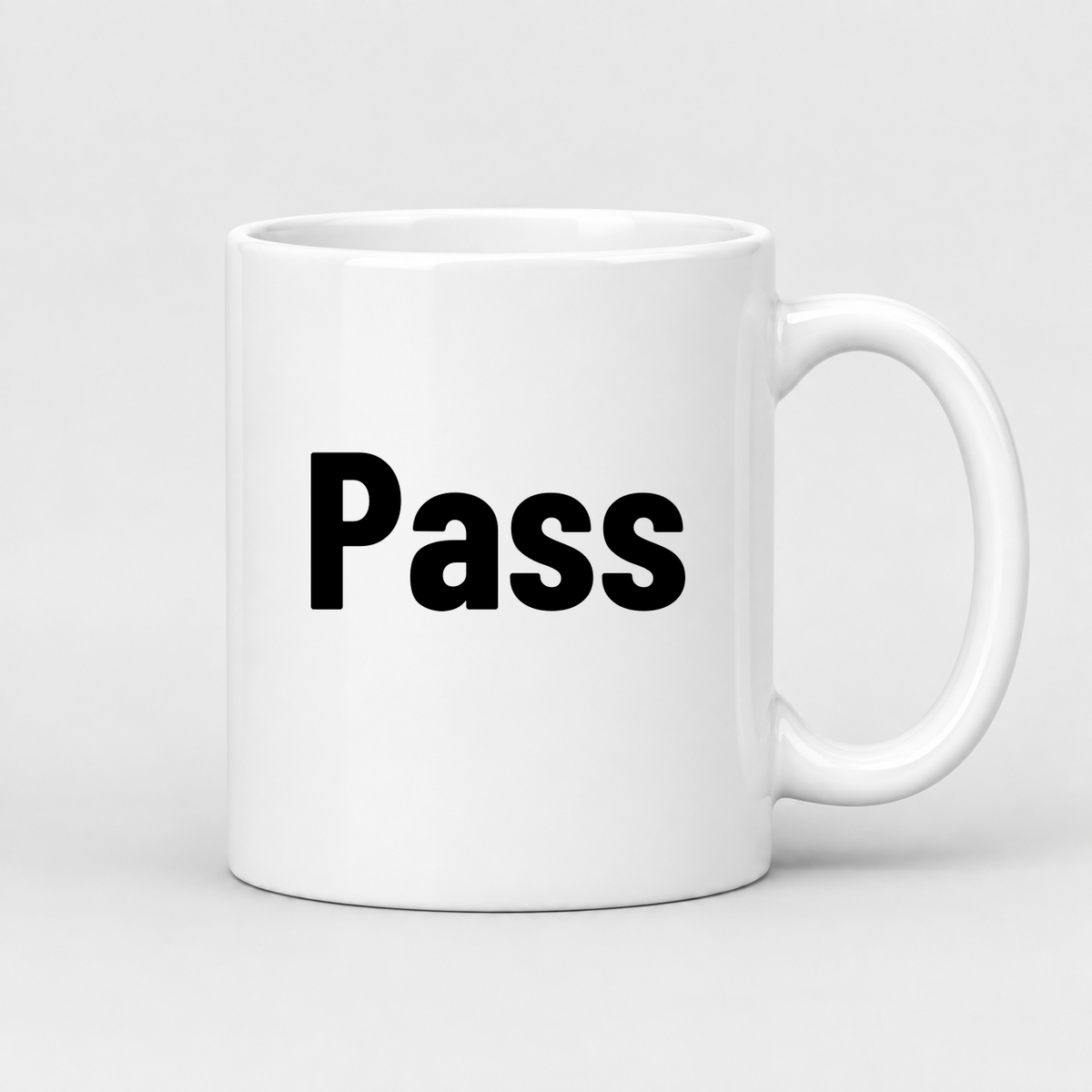 Pass Mug in white