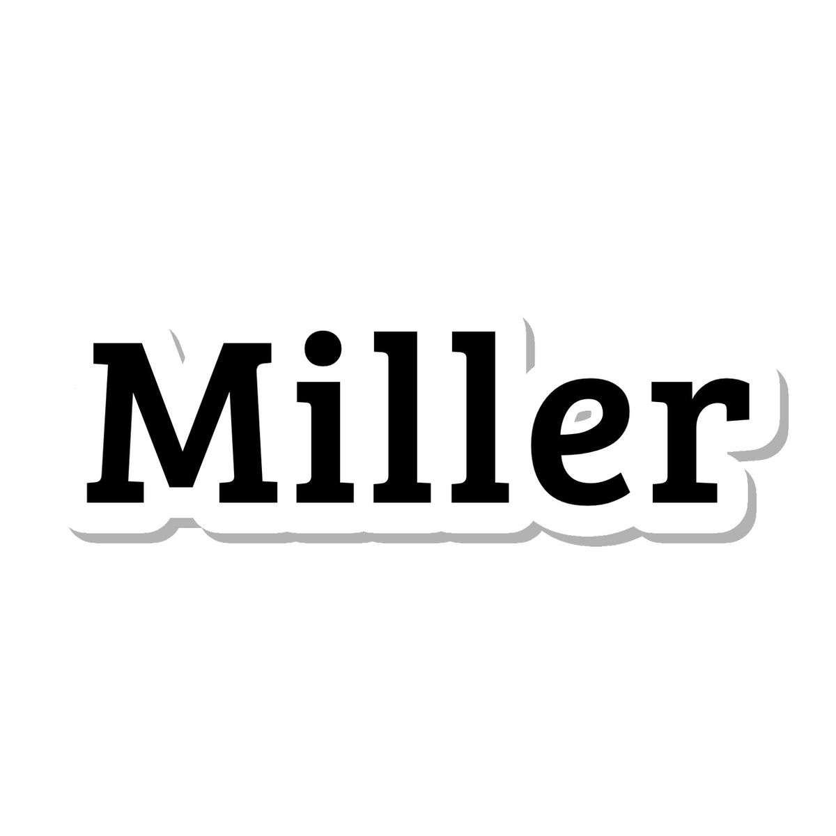 Miller die-cut sticker