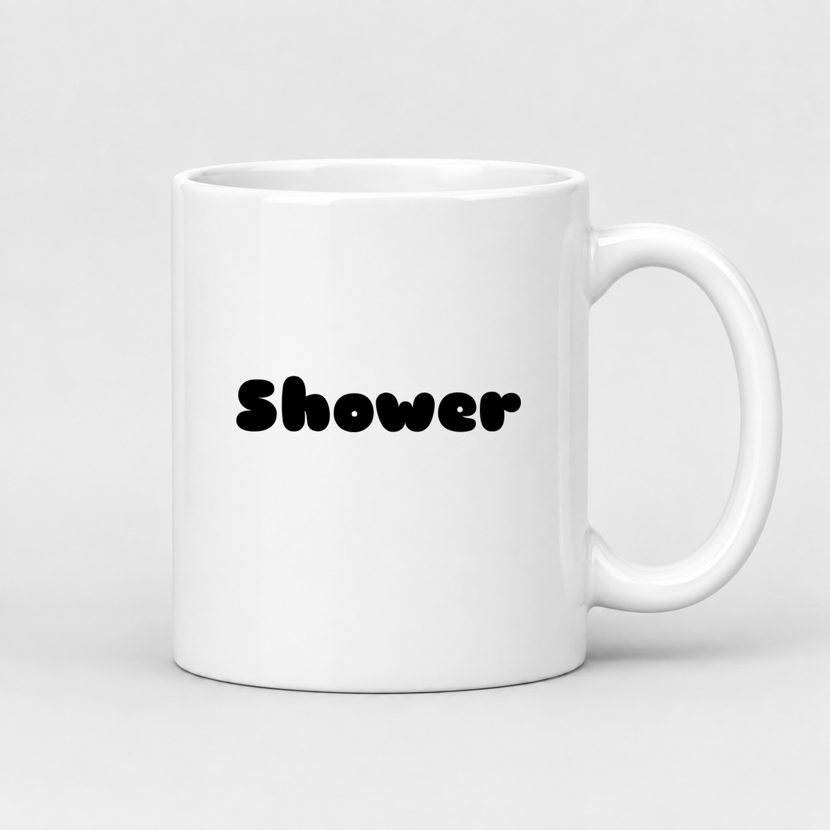 Shower Mug in white