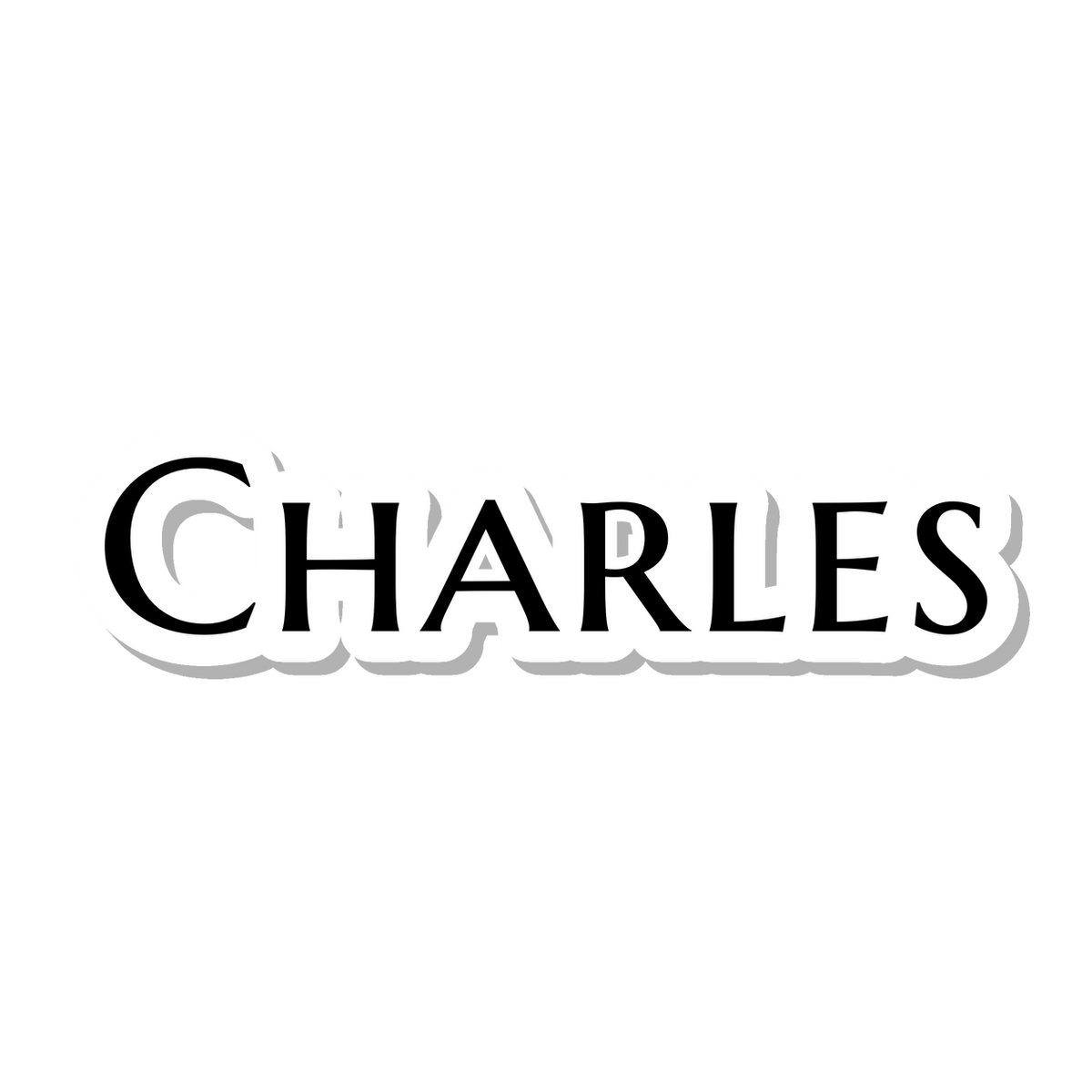 Charles die-cut sticker