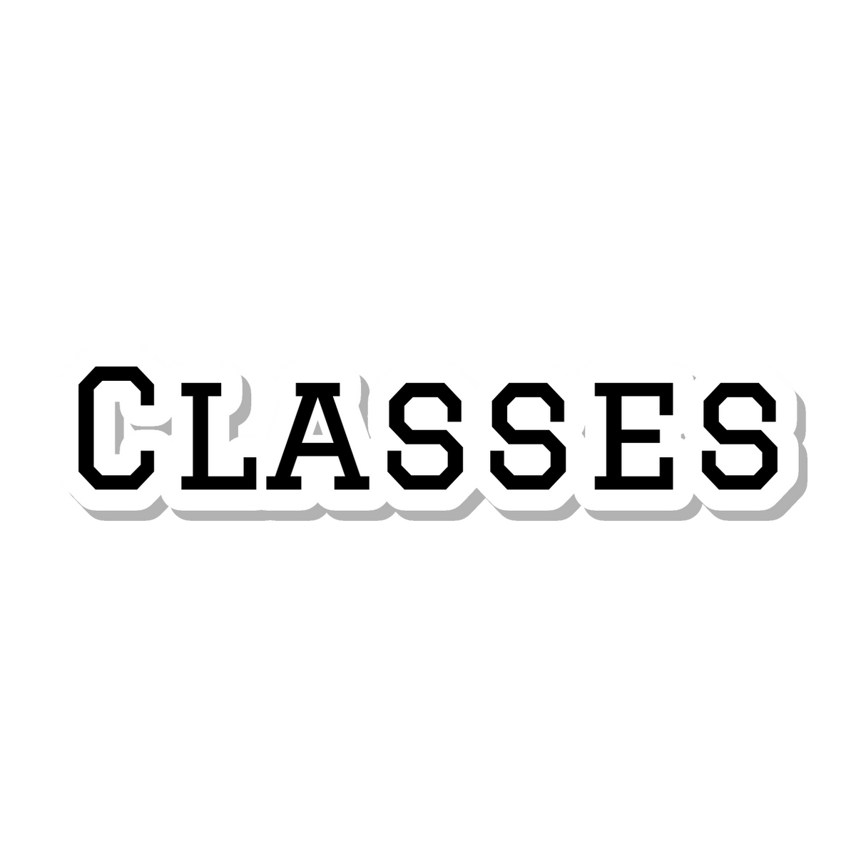 Classes die-cut sticker