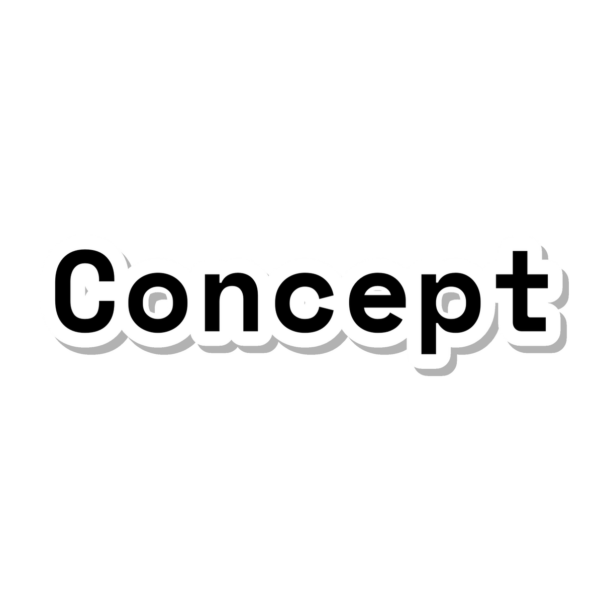 Concept die-cut sticker