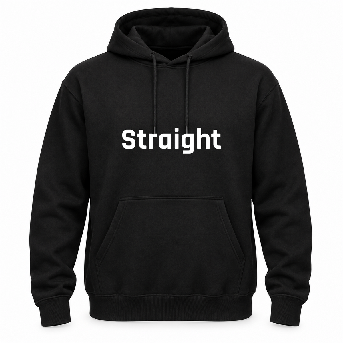 Straight Hoodie in black