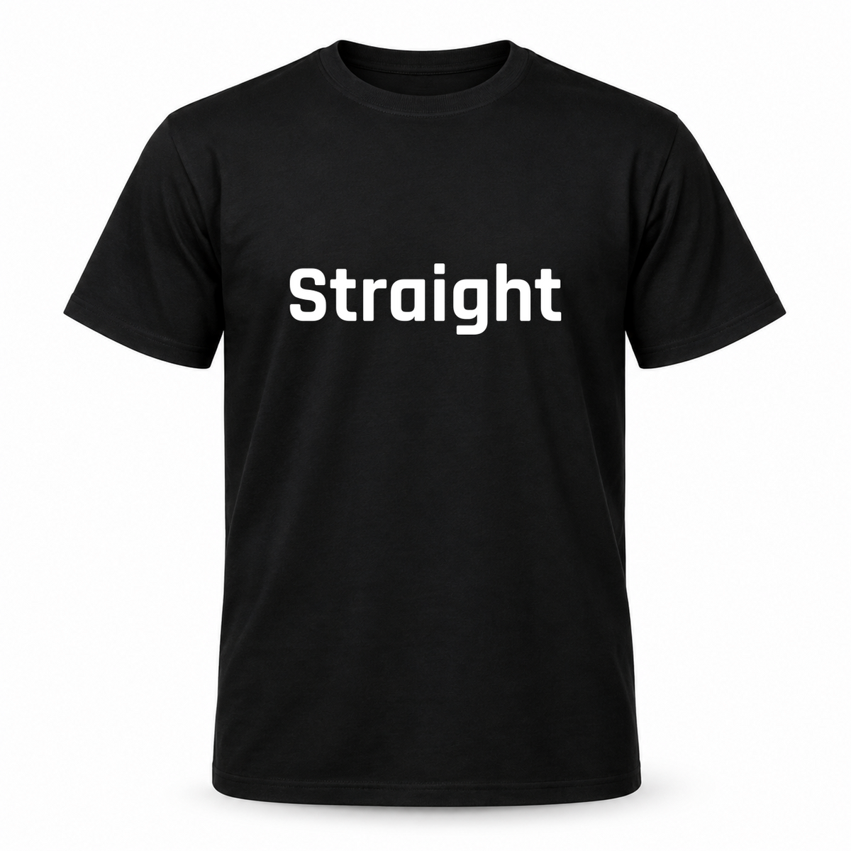 Straight T-Shirt in black