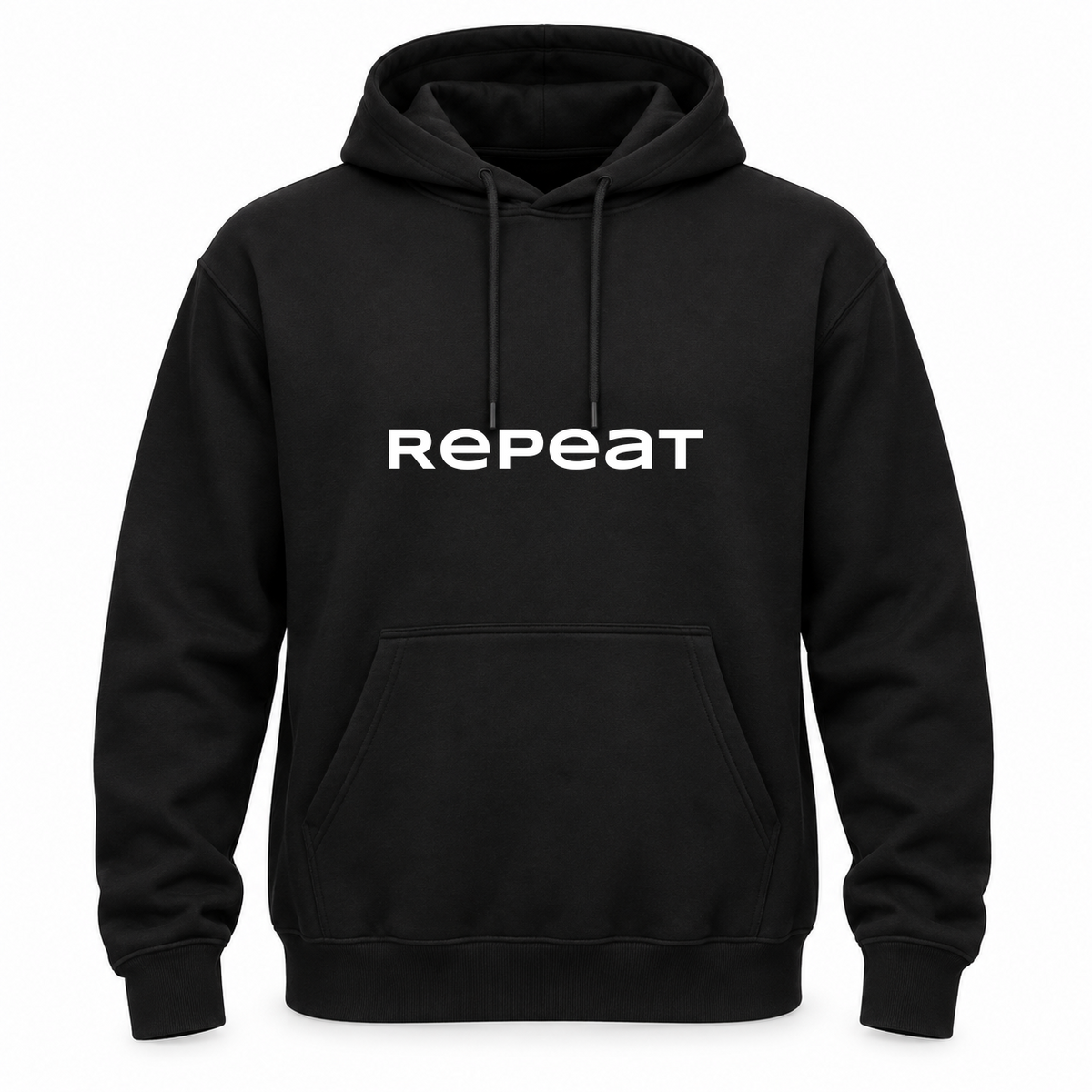 Repeat Hoodie in black