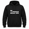 Horse Hoodie in black
