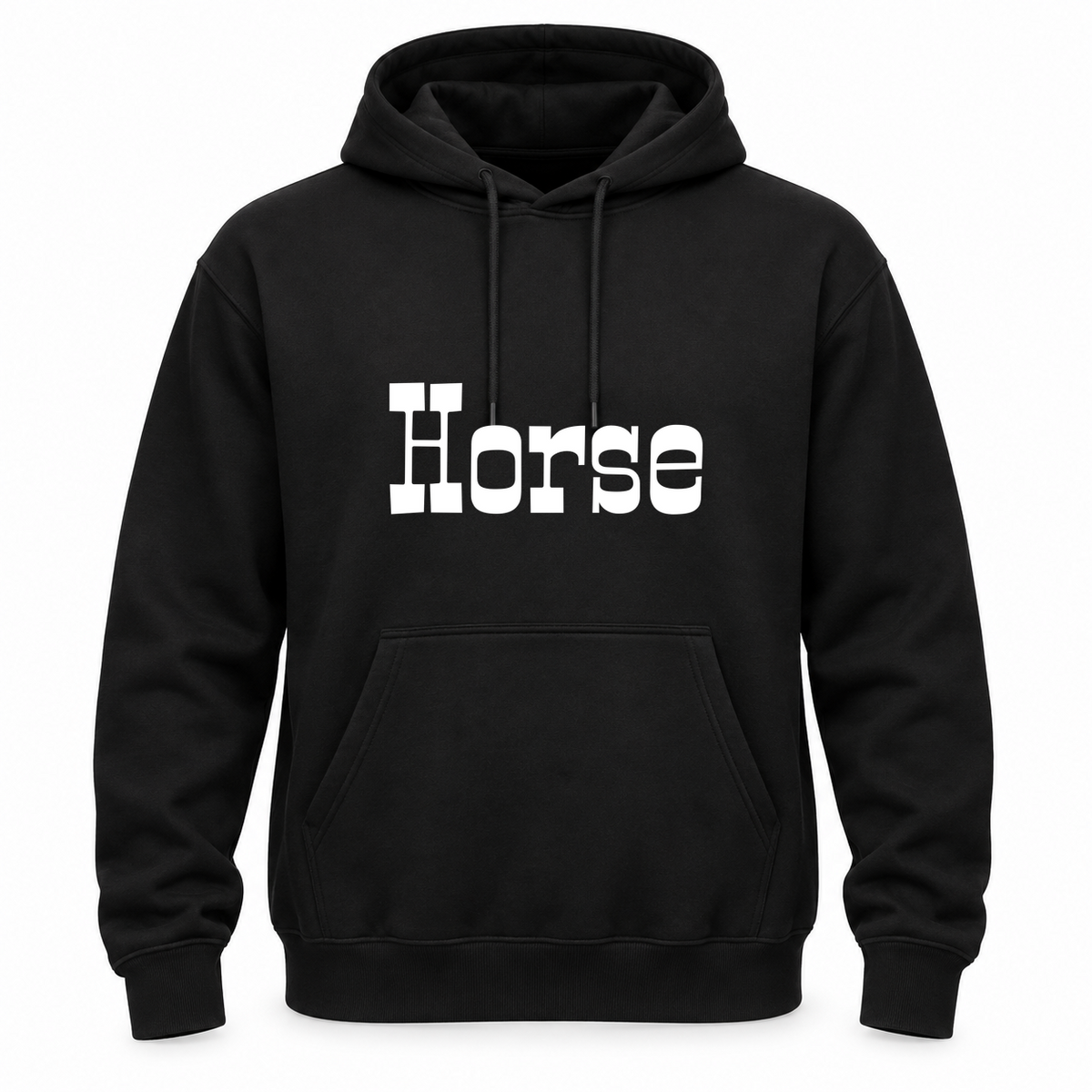Horse Hoodie in black