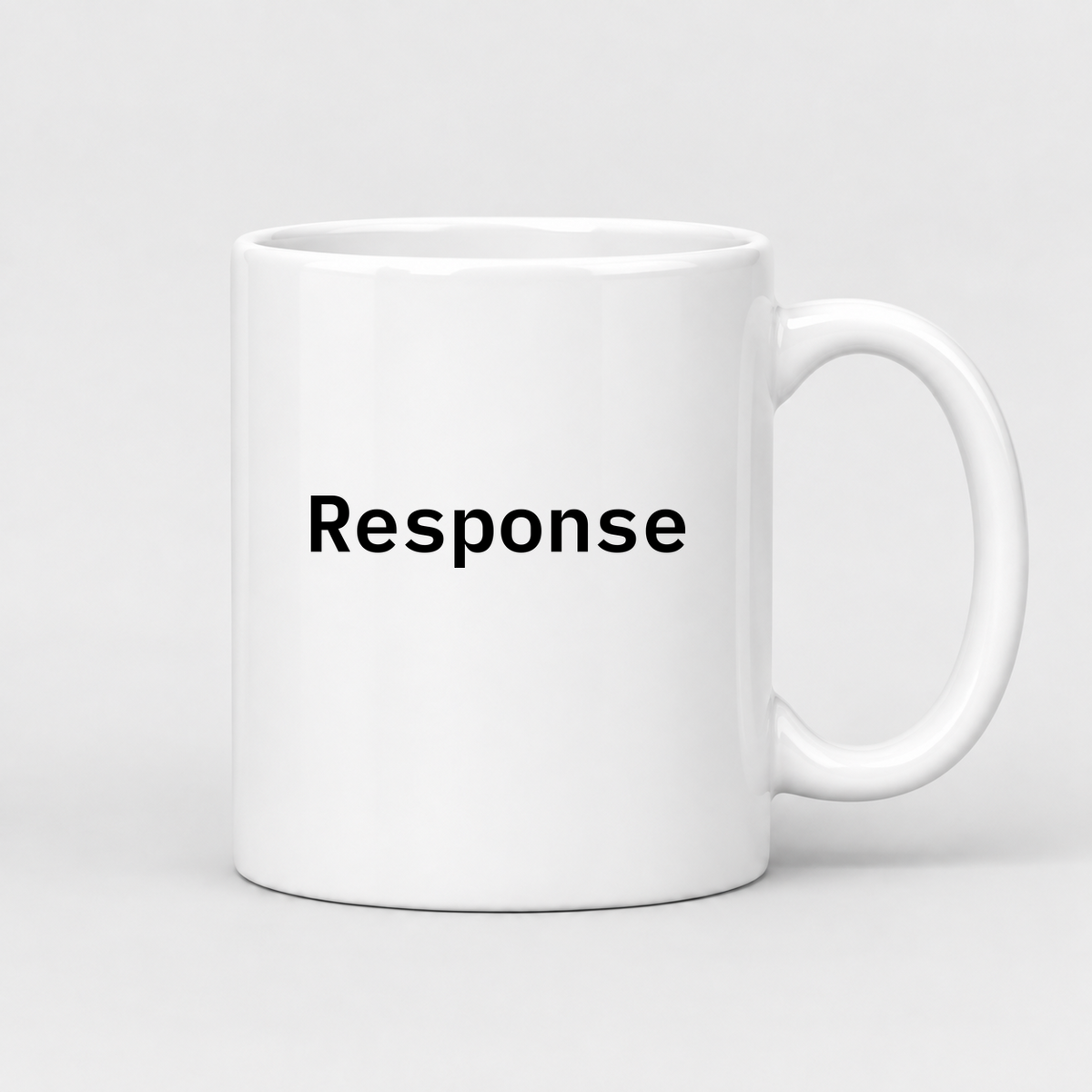 Response Mug in white