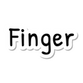 Finger die-cut sticker