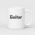 Guitar Mug in white