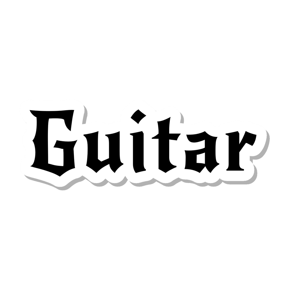 Guitar die-cut sticker