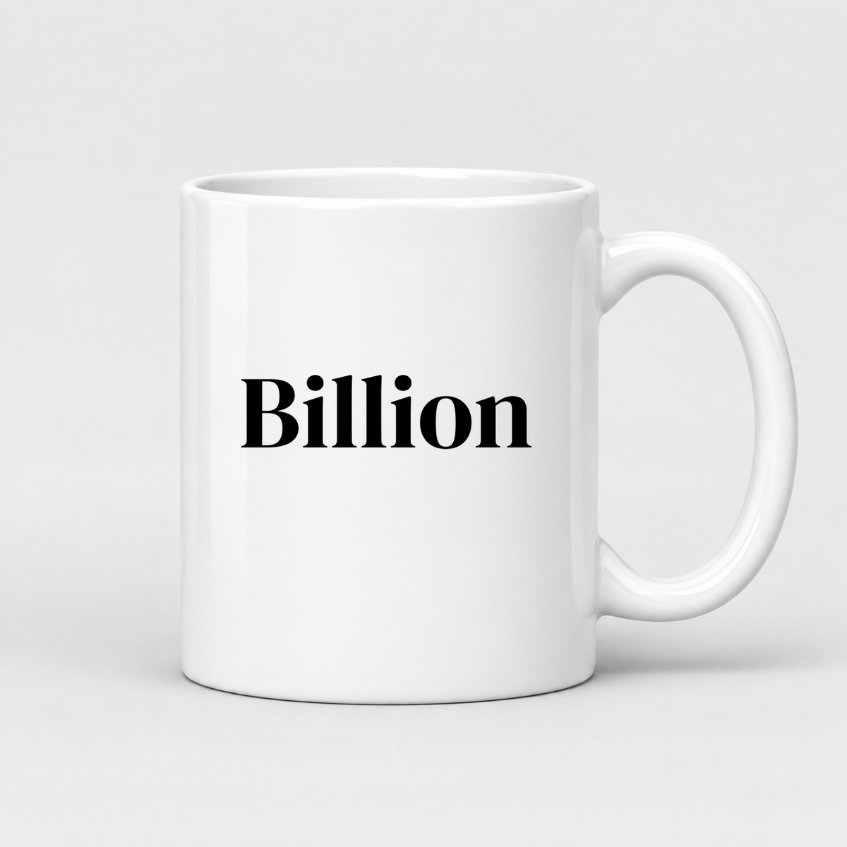 Billion Mug in white