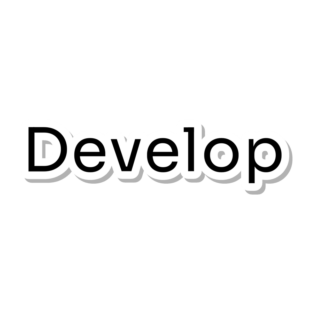 Develop die-cut sticker