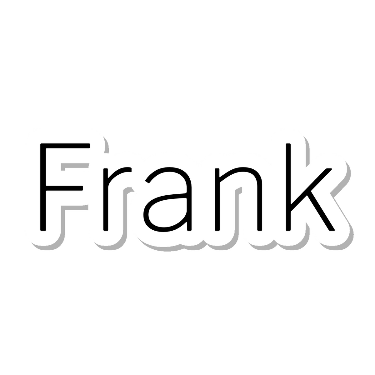 Frank die-cut sticker
