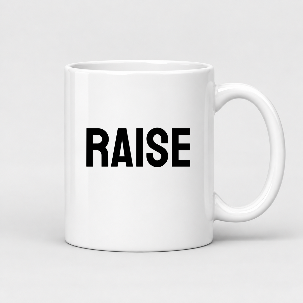 Raise Mug in white