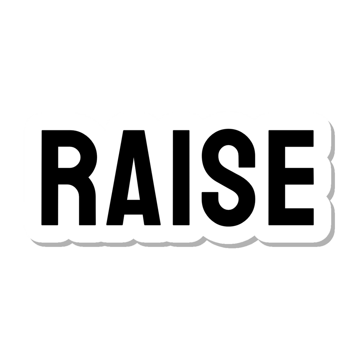 Raise die-cut sticker