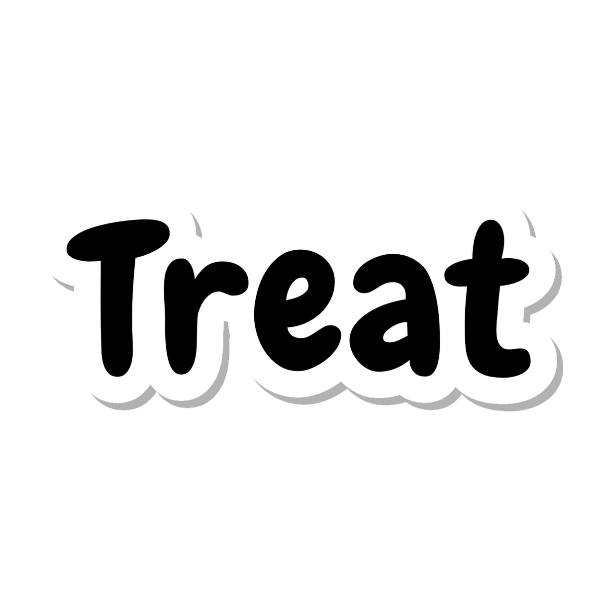 Treat die-cut sticker
