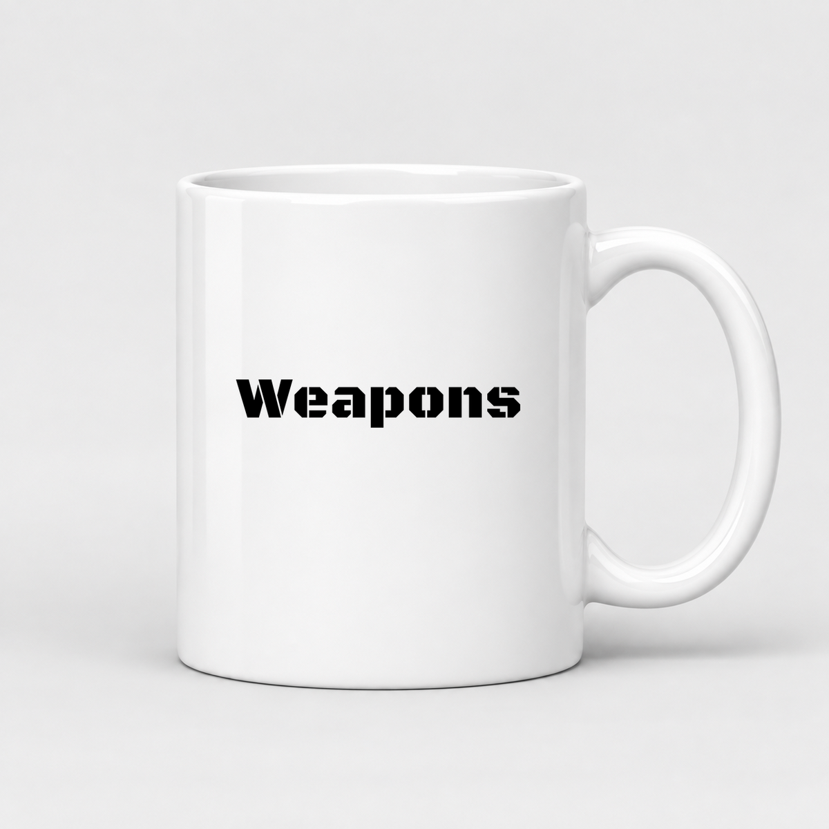 Weapons Mug in white