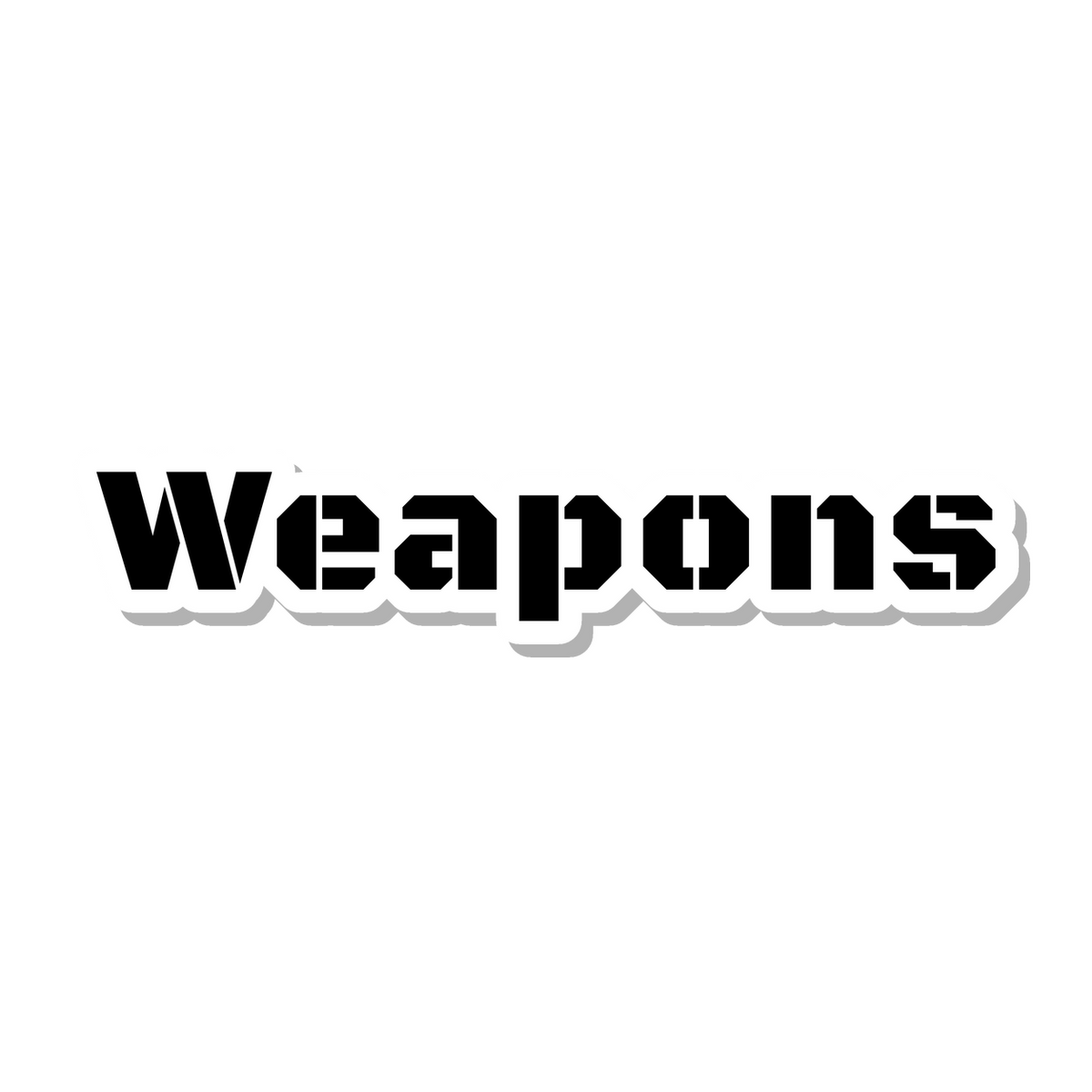 Weapons die-cut sticker