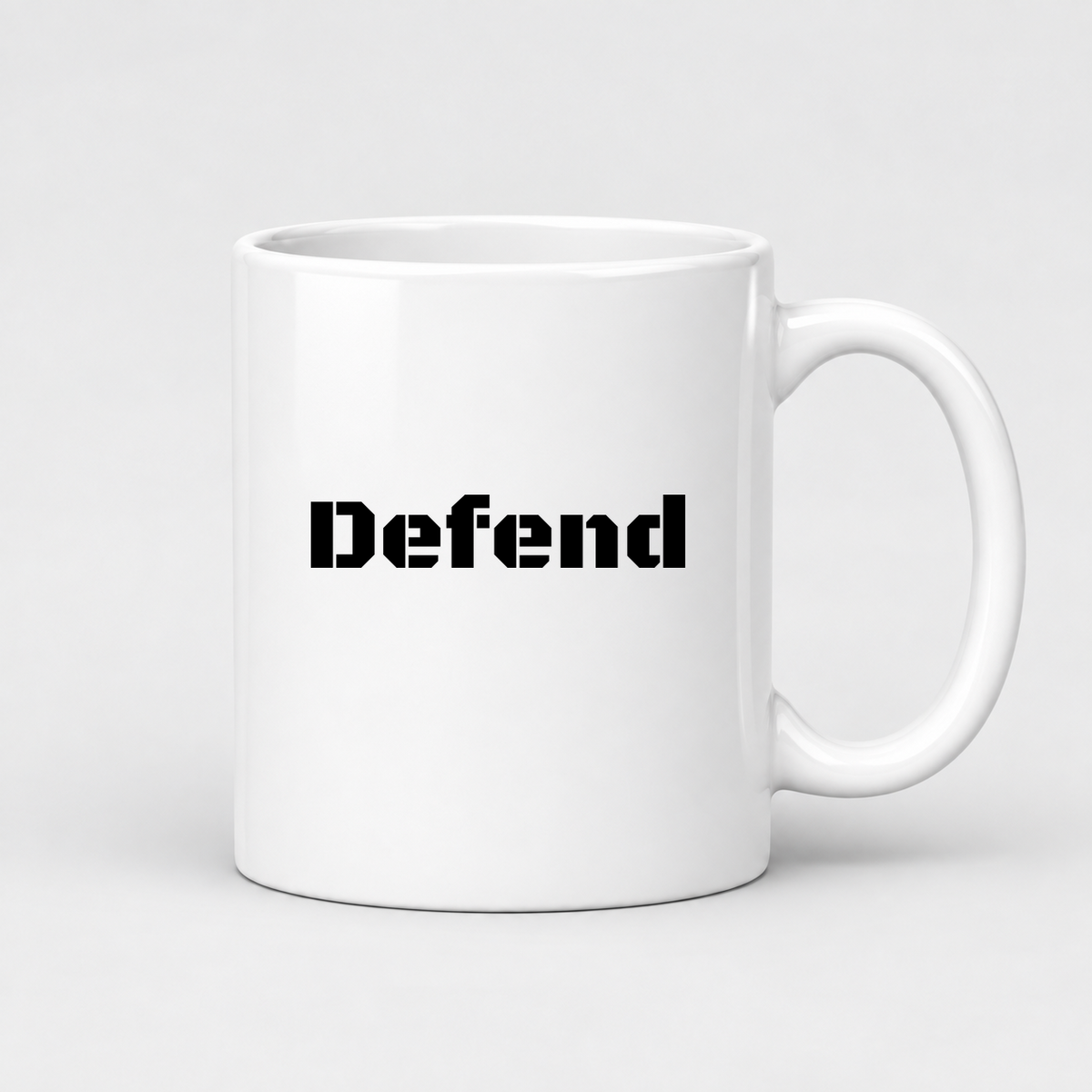 Defend Mug in white