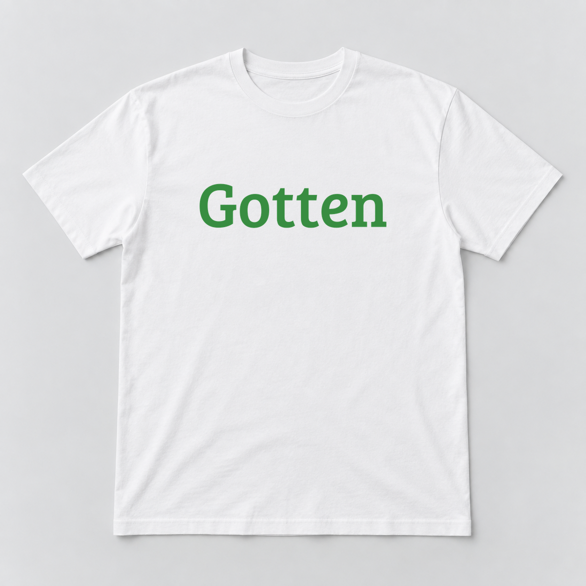 Gotten T-Shirt in white with green text