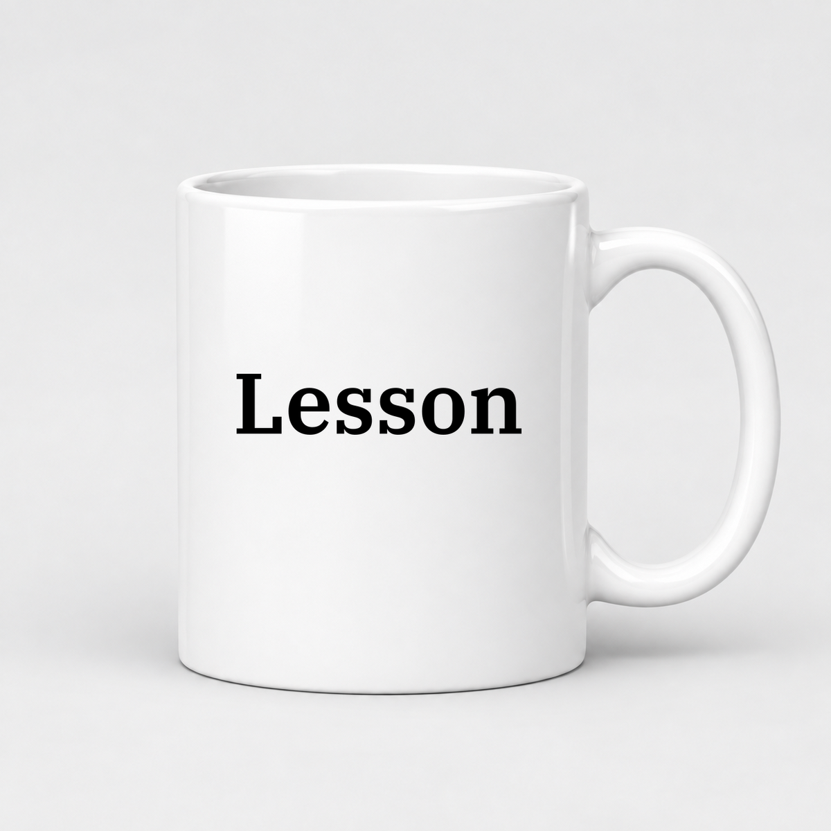 Lesson Mug in white