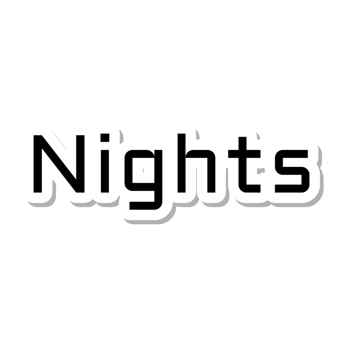 Nights die-cut sticker