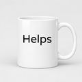 Helps Mug in white