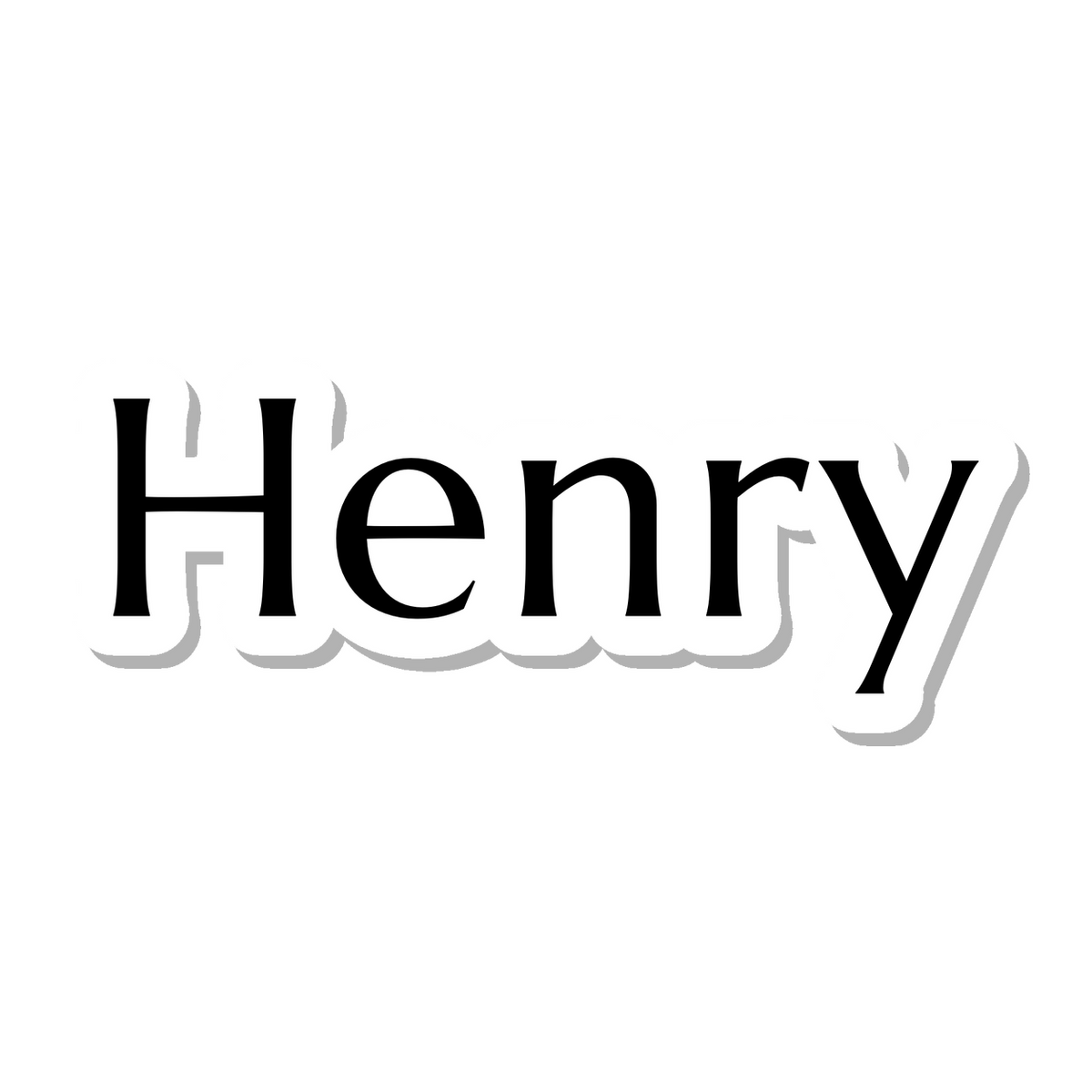 Henry die-cut sticker