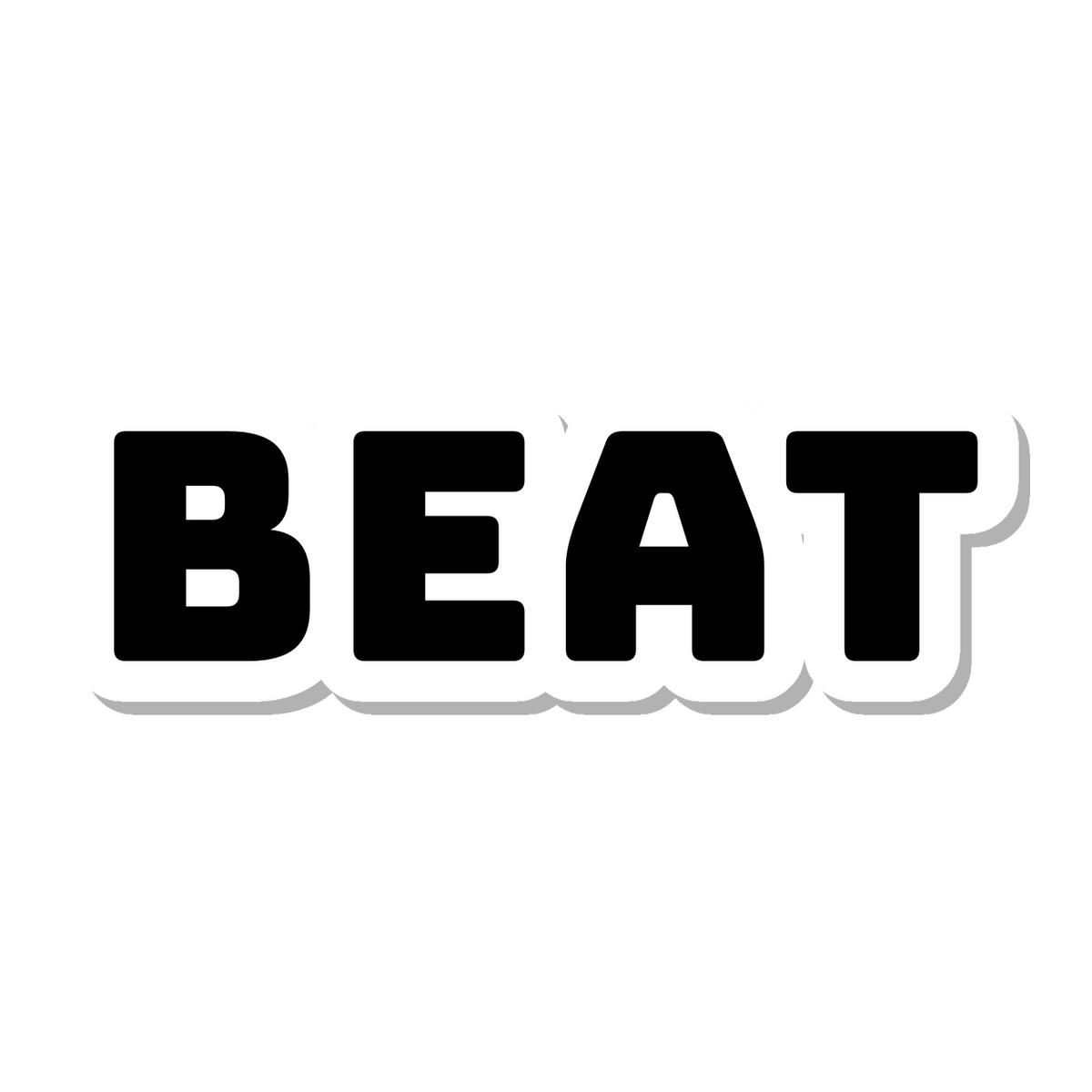 Beat die-cut sticker